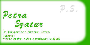 petra szatur business card